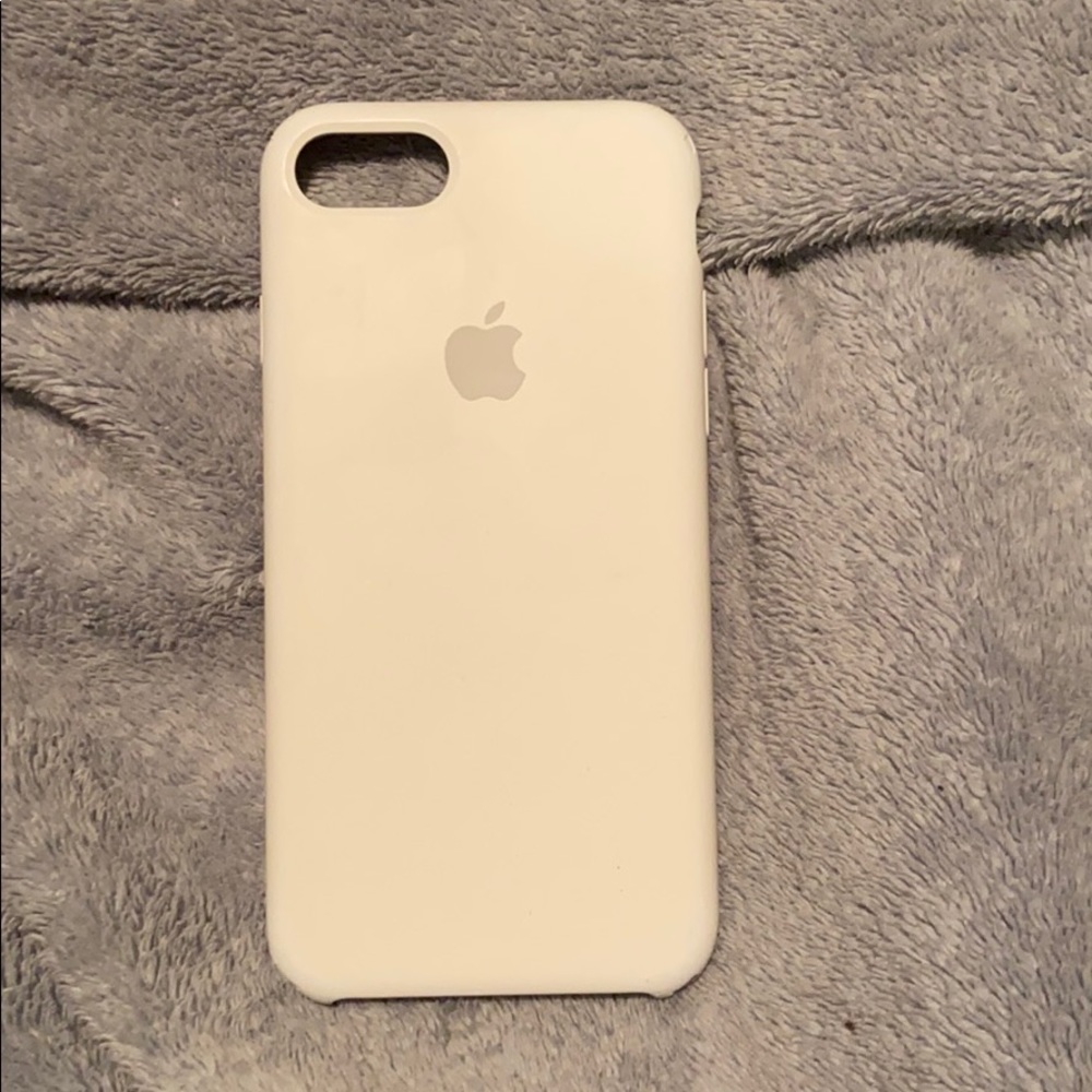 white silicone apple phone case
